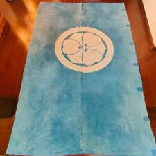 Vintage Japan BORO Blue Japanese Old Cloth Kamon Sword Oxalis Bed Sofa Cover picture