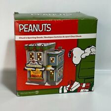 Peanuts Chuck’s Sporting Goods Lighted Ceramic Building Village Figure picture