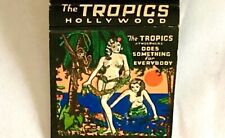 TOPLESS WOMEN 1930’S EMBOSSED “THE TROPICS” HOLLYWOOD FULL MATCHBOOK picture