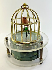 SANKYO Automaton Bird in Cage Music Box WORKS Made in Japan Wind Up picture