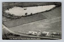 Mendota, IL-Illinois, Lake Mendota Fitzgerald Airport Antique, Vintage Postcard picture