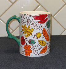 Falling Leaves 20 oz Coffee Tea Mug by Lang. Hand-Painted Embossed picture