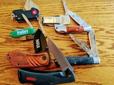 Lot of 8 Pocket Knives Buck Gerber S&W Camillus Stone River NOT TSA  picture