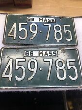1966 Massachusetts License Plates 459-785 Pair picture
