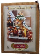 Vintage Grandeur Noel Lighted Ceramic Holiday House Collector's Edition Santa  picture