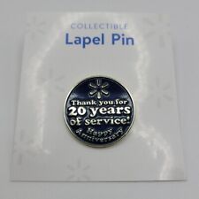 Walmart Limited Collectible Mr. 20 Years of Service Metal Pin. *RETIRED PIN* picture