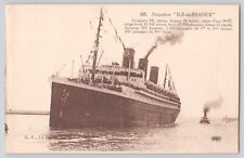 Postcard Steamship Ship SS Île de France Vintage Unposted 1920s picture