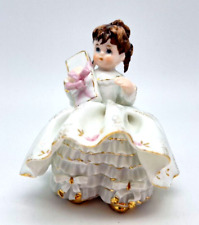 Vintage 1950's Geo. Z. Lefton Bloomers Girl Handpainted Porcelain Figurine KW576 picture