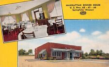 Springfield MO-Missouri, Manhattan Dinner House Restaurant Vtg Postcard D42 picture
