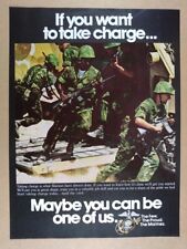 1978 USMC Marines Recruitment 'If you want to take charge...' vintage print Ad picture