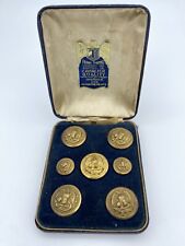 WWI U.S. Navy Officer USN BUTTONS Button Set Jeweler Made Complete Antique Vtg picture