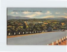 Postcard Approaching French king Bridge Greenfield Massachusetts USA picture