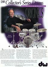 1999 Print Ad of DW Drum Workshop Collector's Series Originals w Mitch Mitchell picture