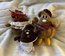 3 Vintage Nestle Morsel Family Plush w/Tags Lil Bits, Scotchy,  P. Nutty picture
