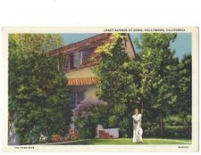 Postcard - Janet Gaynor At Home- Hollywood, California CA - c1940 picture
