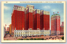 Chicago IL-Illinois, The Stevens Hotel, Michigan Boulevard, Vintage Postcard picture