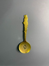 Vintage Mr. Peanut Themed Serving Spoon Gold Tone Advertising Swag picture