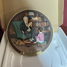 vintage limited 3D Rockwell 'The Tycoon'  Plate w/ COA & Box 1996 Centennial picture