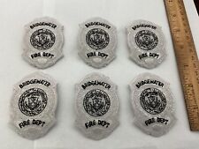 Bridgewater Fire Dept. Massachusetts Badge collectable patches 6 pieces picture