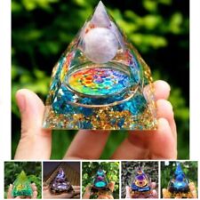 Amethyst Orgonite Pyramid Heal Obsidian Chakra Crystal Stone Energy Orgone Gifts picture