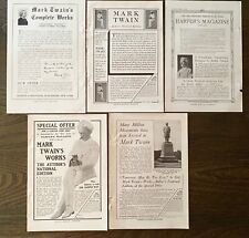 1914MARK TWAIN'S WORKS Vtg Harper's Magazine Print Ad Lot Literary Book Ephemera picture