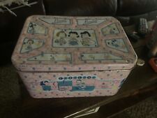 Peanuts Beauties Pink Collectible Tin Lucy Peppermint Patty Marcie Snoopy 1998 picture