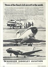 1971 Hawker Siddeley Aviation Jet Airlines AD HS125 HS748 TRIDENT THREE 3 advert picture