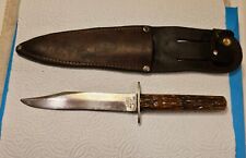Rare Early 1900s Hibbard Spencer Bartlett& CO England. Stag Knife With Sheath.  picture