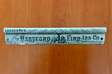 Antique Advertising Ruler / Cutter HARTFORD FIRE INS CO. Connecticut late 1800's picture