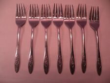 Set Of 7 Rogers Oneida Stainless SPRING VALLEY Salad Dessert Forks 6.25 In. GB1 picture