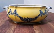 Vtg United Wilson JUWC Chinese Porcelain Centerpiece Bowl Yellow Blue Superb Con picture