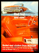 Red Lincoln Monterey S-55 Original 1962 Vintage Print Ad picture