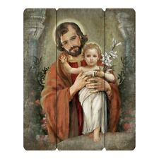 St. Joseph & Baby Jesus Wood Pallet Sign NEW Catholic 12