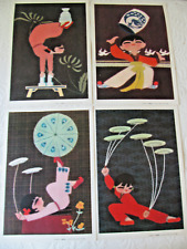 Four Chinese Girl Acrobats posters  c. 1974 ORIGINAL Mainland China picture