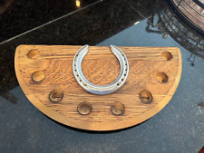Blantons Triple Crown Horseshoe Topper Display- Stave wood made- Bourbon, Bar picture