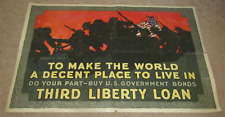 original WW1 WWI poster MAKE THE WORLD A DECENT PLACE TO LIVE Third Liberty picture