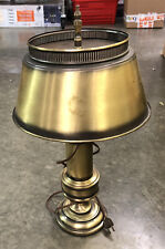 Two Bulb Table Lamp 10.5'' x 19.5''H vintage antique brass mcm dual twin light picture