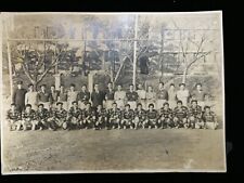 #58 Japanese Vintage Photo 1940s Group Boy Man Rugby Uniform Club People Ground picture