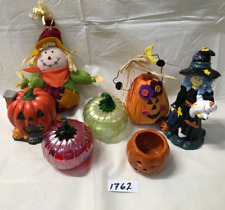 Lot Of 7 Different Halloween Merry Miniatures Figures - Witch Candle - 1762 picture