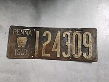 Vintage 1918 Pennsylvania License Plate picture