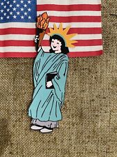 U Choose Vintage Inspired USA Lady Liberty, Torch Patriotic Cardstock Decoration picture