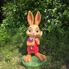 Summer Bunny Figurine with Flower for Outdoor Decor picture