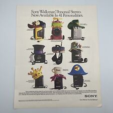 Sony Walkman 1990 Vtg Print Ad 10