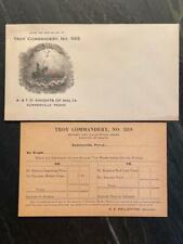 Summerville, PA - Troy Commandery - Knights of Malta OLD Envelope & Postcard picture