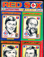 1976 Boston Red Sox 6 Superstars unopen pack Linnett Art Cards Carlton Fisk bx1a picture