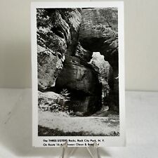 RPPC THREE SISTERS ROCK ROCK CITY PARK OLEAN NY VINTAGE REAL PHOTO picture
