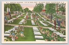Postcard Moravian graveyard, city of equal did Winston-Salem North Carolina picture