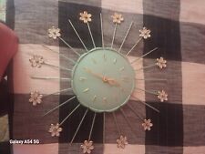 VTG Mid Century Modern   Sunburst Wall Clock Designed By Robert Shaw picture