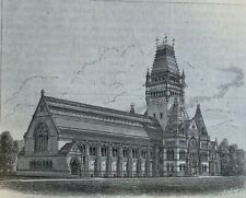 1876 Harvard University Washington Elm Holden Chapel Memorial Hall Gore Hall picture
