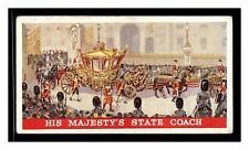 HIS MAJESTY'S STATE COACH #4 CORONATION MAJESTIES 1937 GODFREY PHILLIPS TOBACCO picture